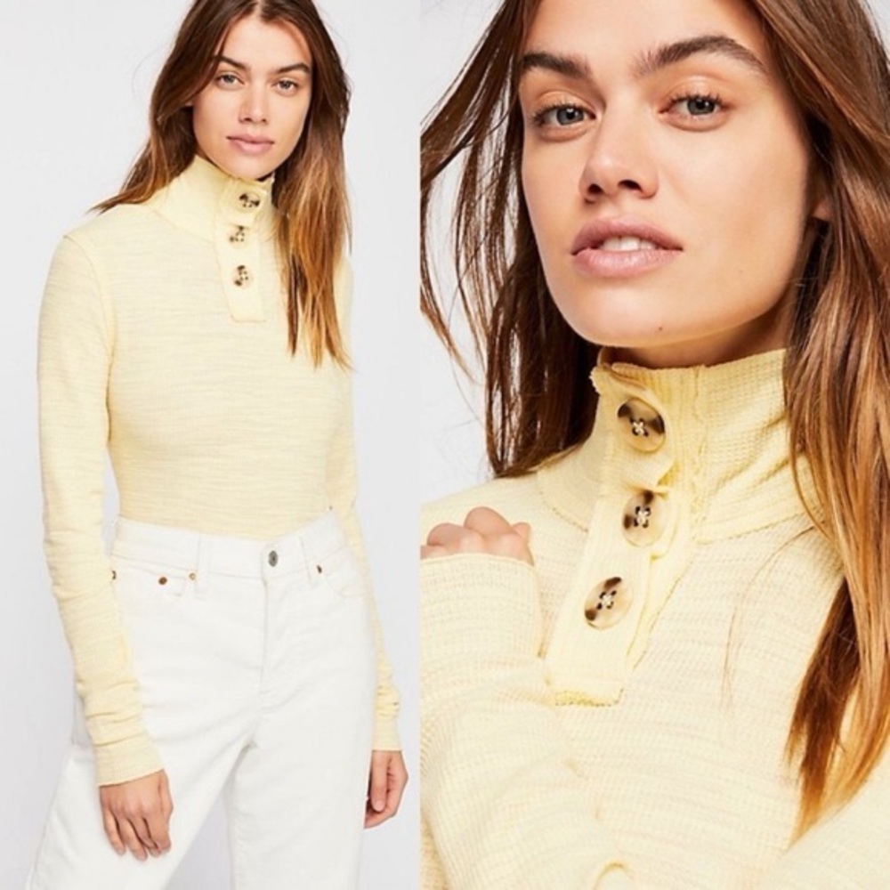 (A10)‎ Free People Marigold Turtleneck Top, Size Small, NWT